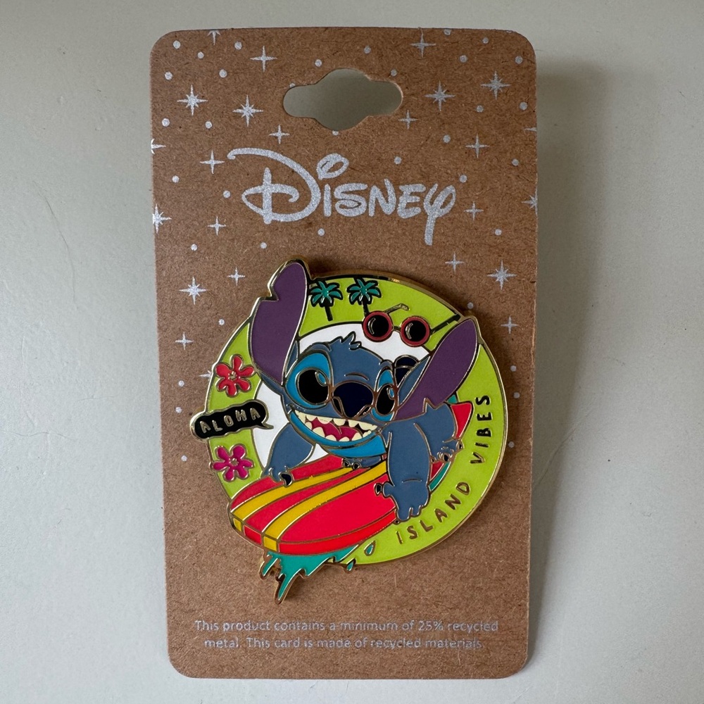 Disney Aloha Island Vibes Summer Stitch Pin